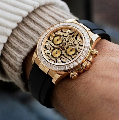 Ro*ex Eye Of The Tiger Silicon Belt Edition Premium Quality Luxury Watch FrameFocus.in