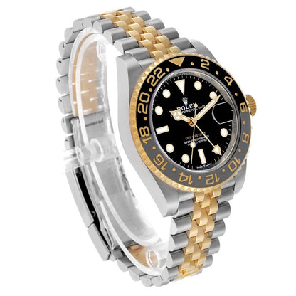 Role_x GMT Master II Zombie Black Grey Steel Yellow Gold Watch Two-tone Luxury Edition Premium Quality FrameFocus.in