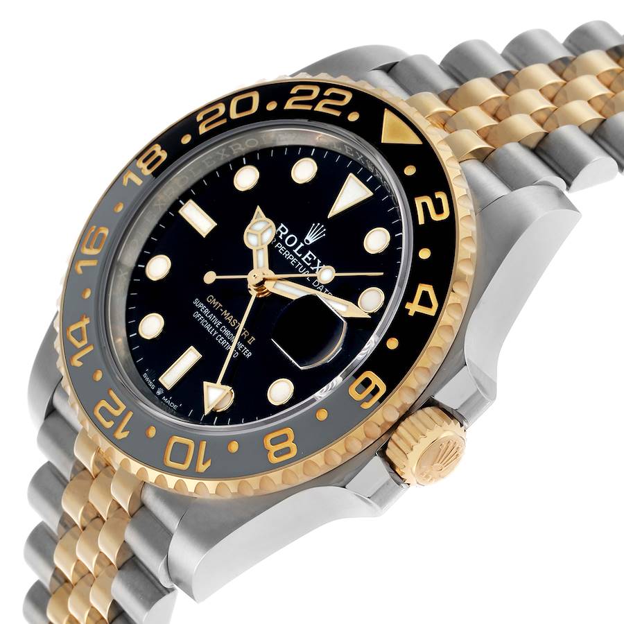 Role_x GMT Master II Zombie Black Grey Steel Yellow Gold Watch Two-tone Luxury Edition Premium Quality FrameFocus.in