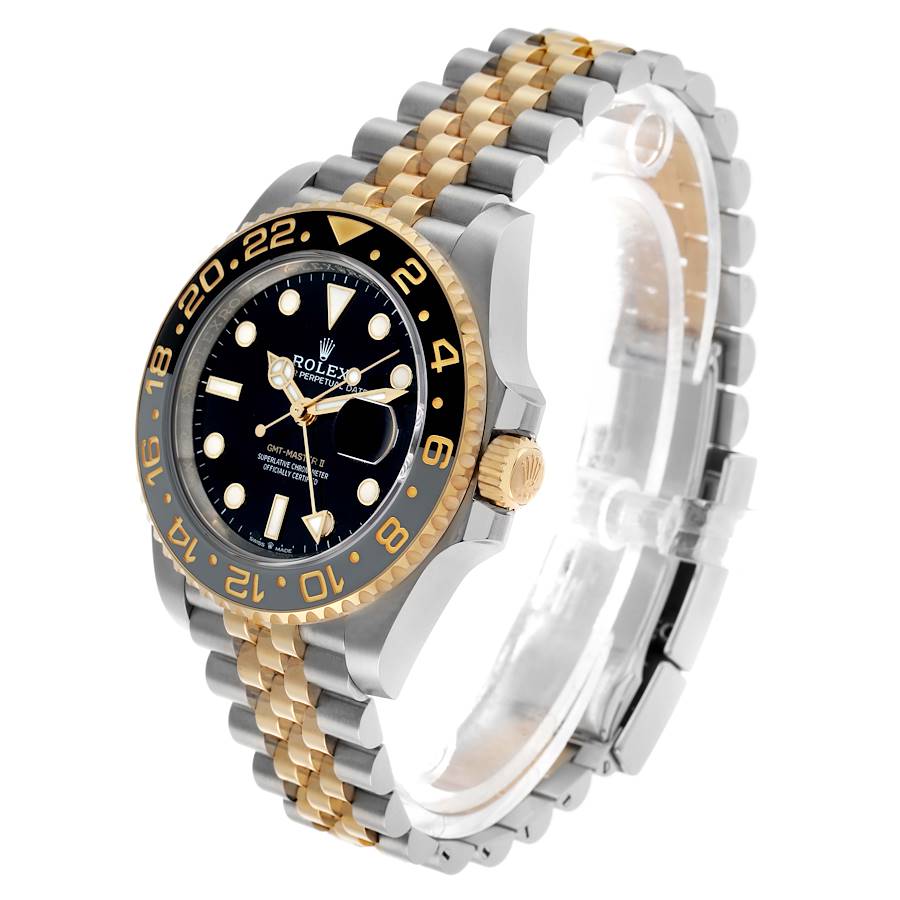 Role_x GMT Master II Zombie Black Grey Steel Yellow Gold Watch Two-tone Luxury Edition Premium Quality FrameFocus.in