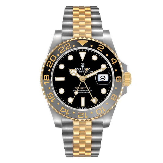 Role_x GMT Master II Zombie Black Grey Steel Yellow Gold Watch Two-tone Luxury Edition Premium Quality FrameFocus.in