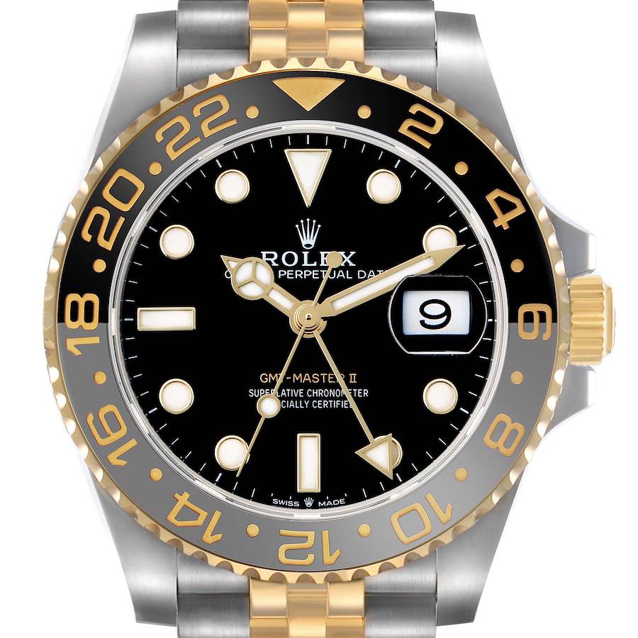 Role_x GMT Master II Zombie Black Grey Steel Yellow Gold Watch Two-tone Luxury Edition Premium Quality FrameFocus.in
